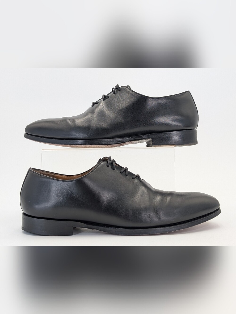 Magnanni Black Leather Oxford Dress Shoes - Picture 9 of 17